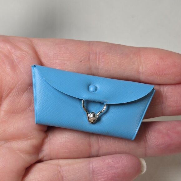 VTG Barbie Purse 1960s Blue Clutch Handbag Fashion Pak #1832 Color Coordinates - Picture 8 of 12